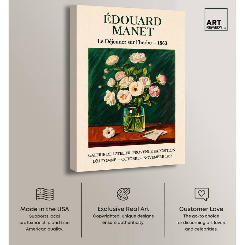 Manet's Floral Canvas by Art Remedy, Gallery Wrapped