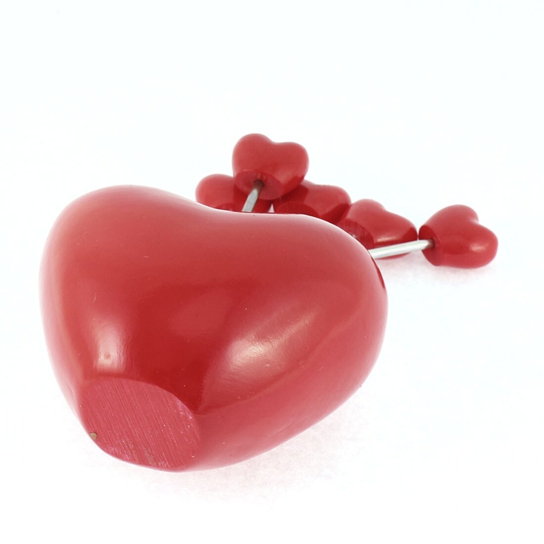 Home Kitchen Salad Heart Shaped Holder Fruit Fork 5 Forks Set Red Overstock 17586444