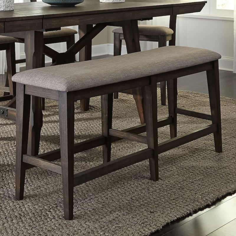 Double Bridge Dark Chestnut Counter Bench - Dark Chestnut