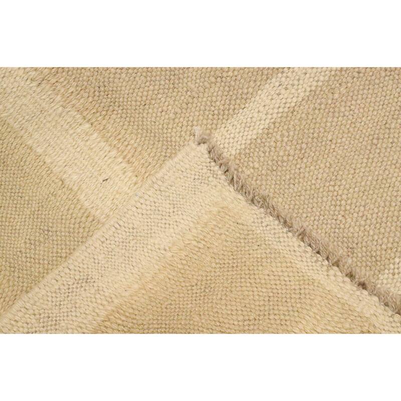 Hand Woven Oriental 100% Wool Carpet Southwestern Tribal Brown Kilim Area Rug - 5' 2'' X 3' 3''