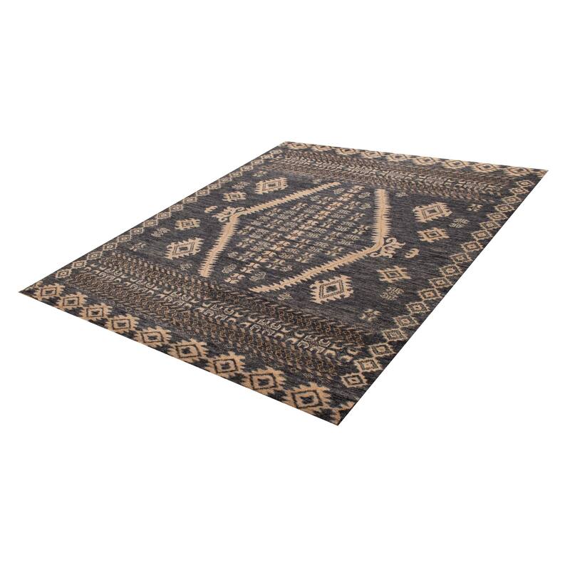 ECARPETGALLERY Hand-knotted Jules Serapi Navy Wool Rug - 9'2 x 11'10