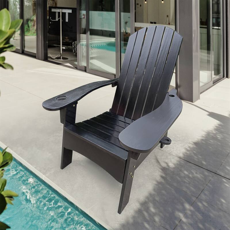 Outdoor or indoor Wood Adirondack chair - Black
