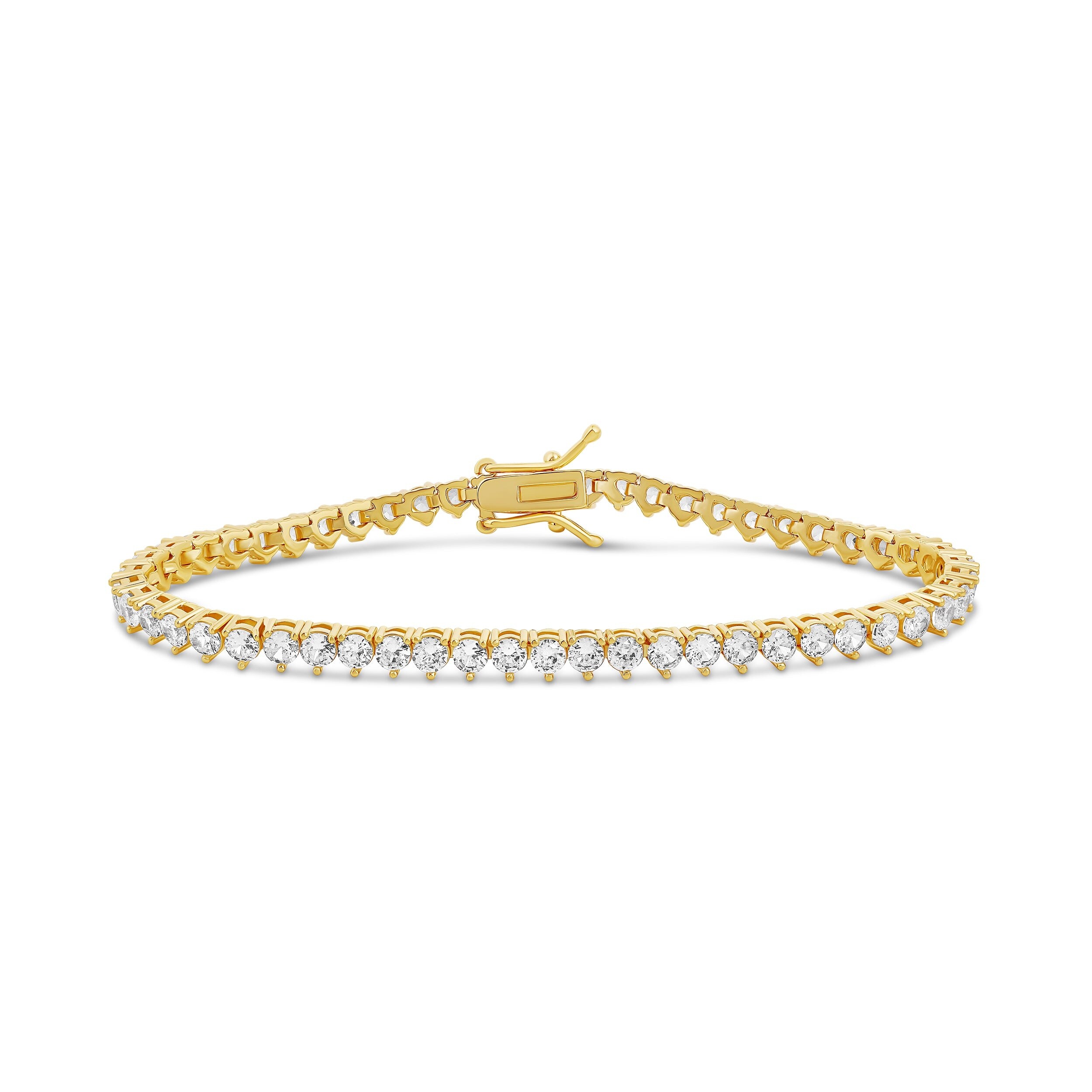 SHYMI Three Prong 2mm Round Tennis Bracelet