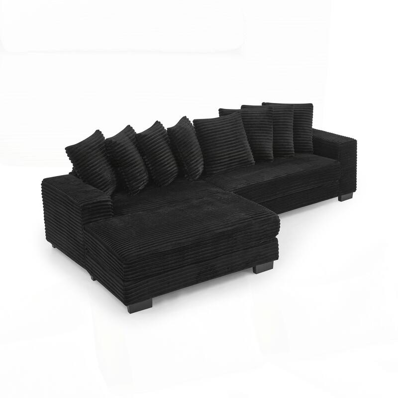 L-Shaped Modular Convertible Sofa