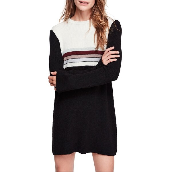 colorblock sweater dress