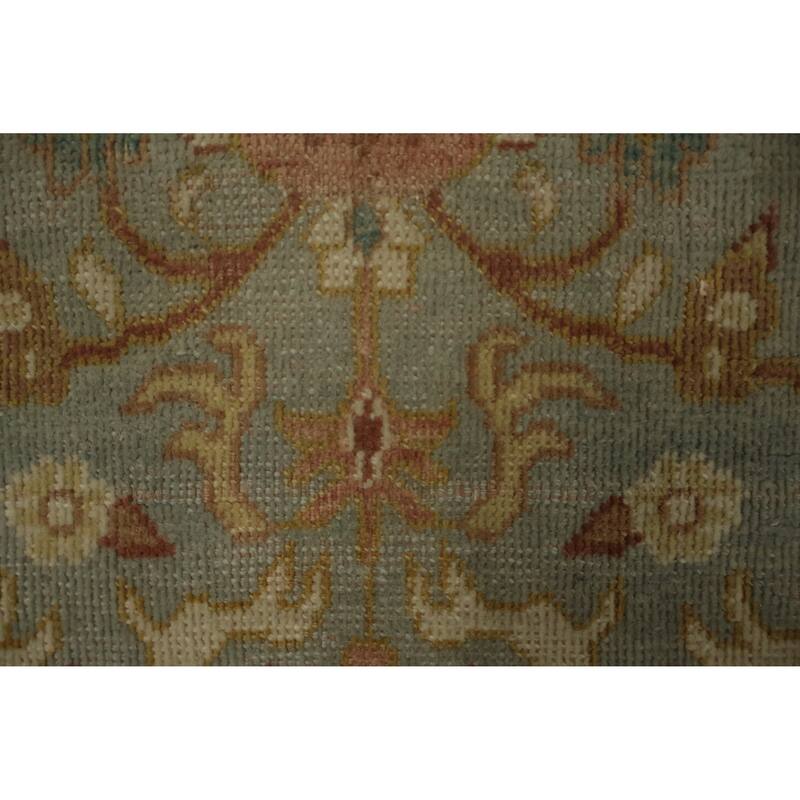 Hand Knotted Oriental 100% Wool Carpet Traditional Floral Navy Blue & Blues Ziegler Area Rug - 3' 2'' X 1' 10''