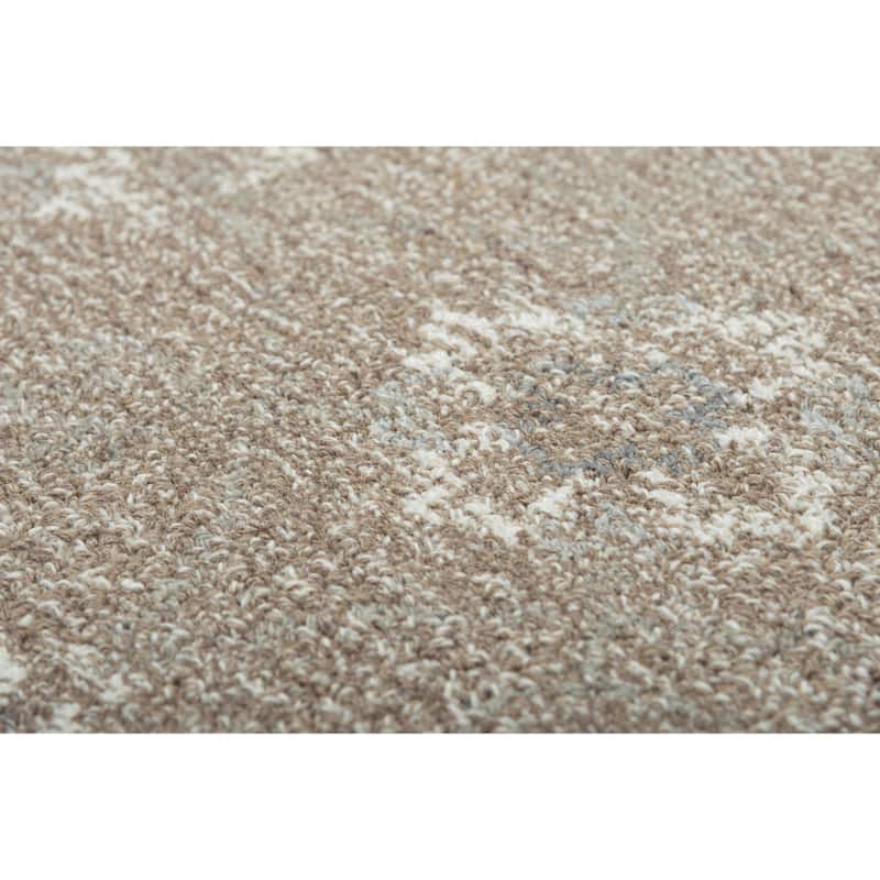 Alora Decor Peace Beige and Cream Geometric Hand-tufted Wool Rug