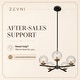 preview thumbnail 9 of 9, Modern Industrial 5-Light Matte Black/Gold Chandelier Globe Glass Shades Pendant Light Fixture for Dining Room - 22" D x 14" H
