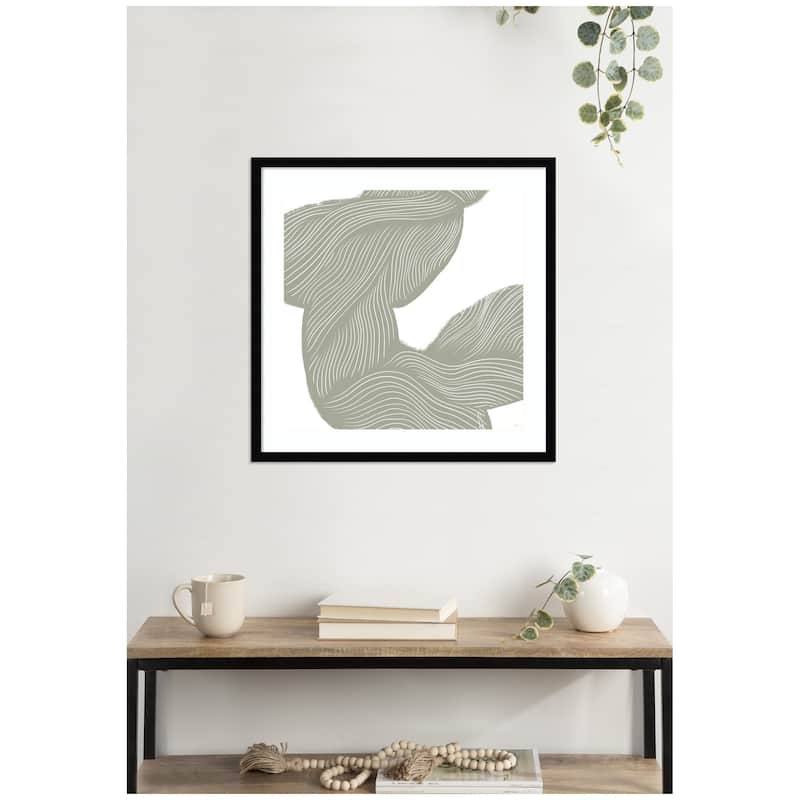 Kate and Laurel Movement Lines by Gabrielly Guedes Framed Wall Art Print