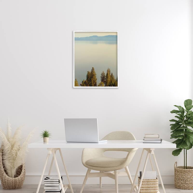 Stupell Pure Bliss Lake View Framed Giclee Art Design By Gemma Bardot