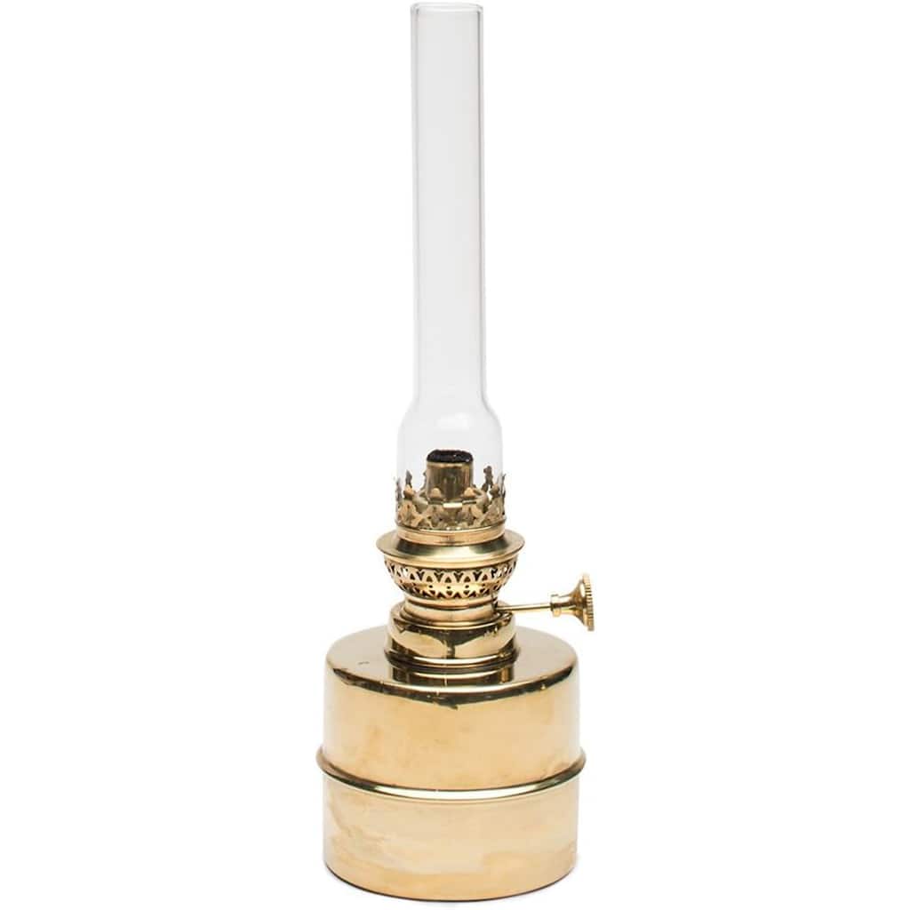 Kings County Tools 13-inch Tall Brass Oil Lamp - Extra-Bright Hurricane Lantern