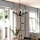 preview thumbnail 7 of 10, Bellwood 5-Light Traditional Chandelier, Glass Shade, Pendant Fixture for Dining Table Kitchen Entryway Bedroom Island
