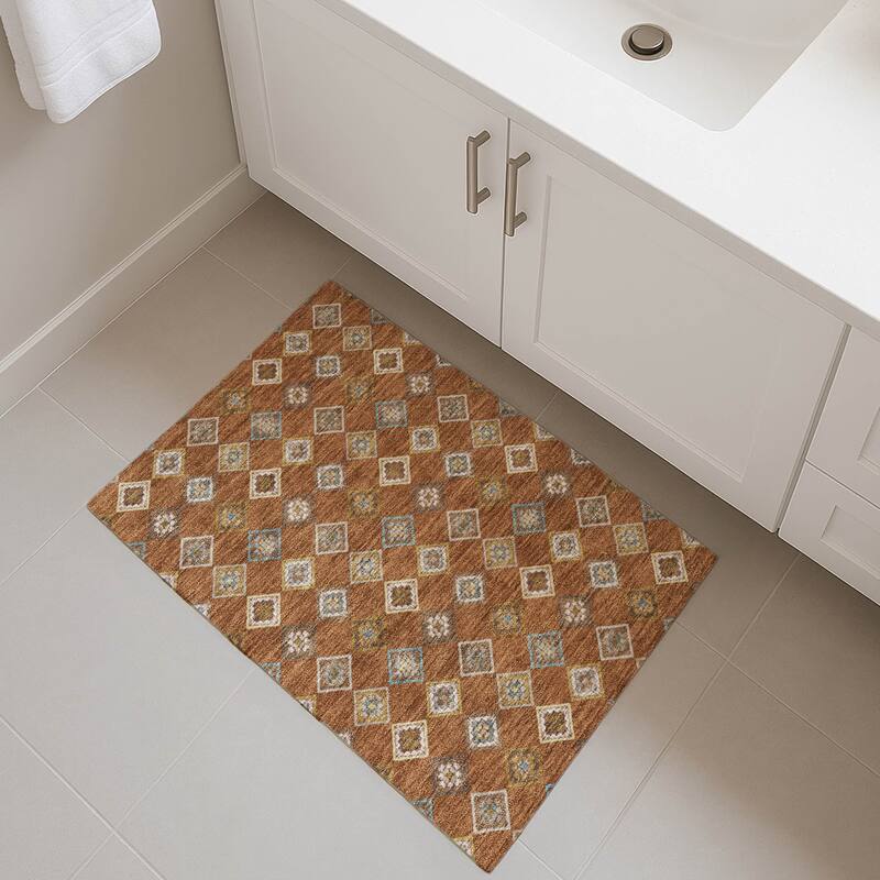 Machine Washable Indoor/ Outdoor Global Flagler Chantille Rug