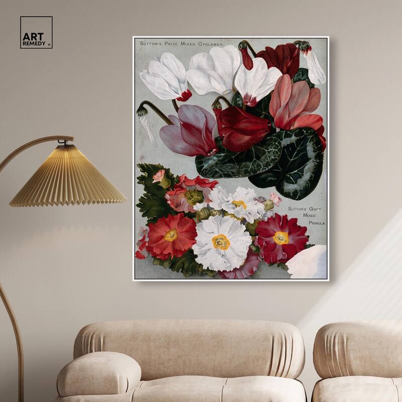 Cyclamens Canvas by Art Remedy