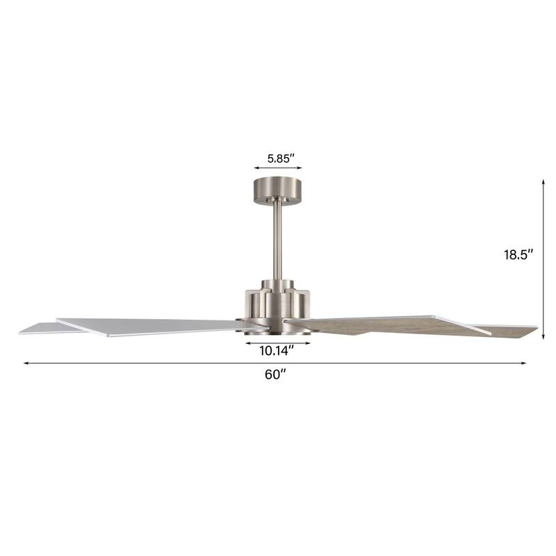 MLiAN Ceiling Fan 60inch Playwood Blades Remote Control 6-Speed DC - 60''