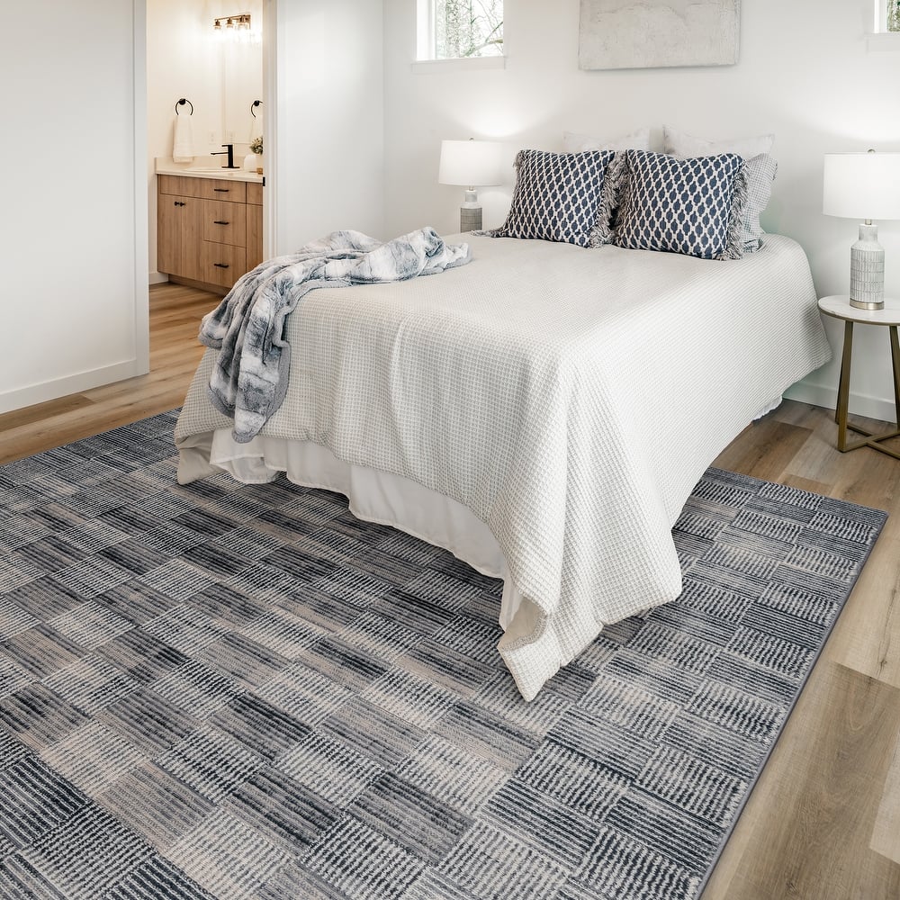 Gertmenian Flora Transitional Casual Modern Soft High-Low Polypropylene Polyester Indoor Area Rug Collection