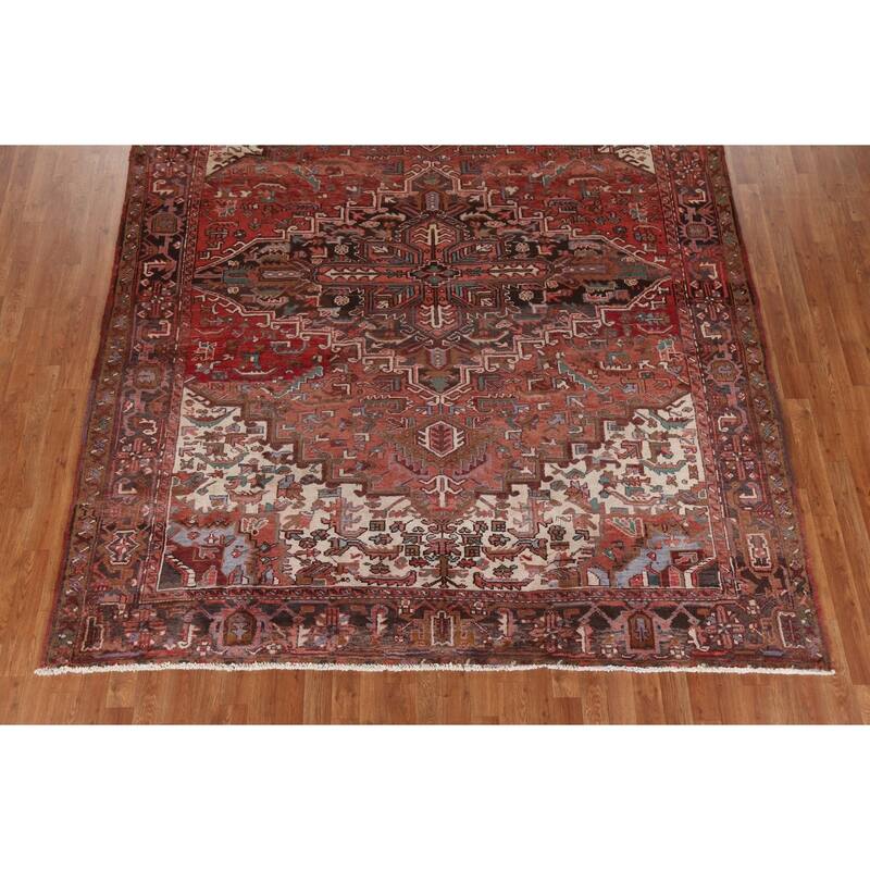 Vegetable Dye Heriz Persian Dining Room Area Rug Wool Hand-knotted - 7'11" x 10'1"