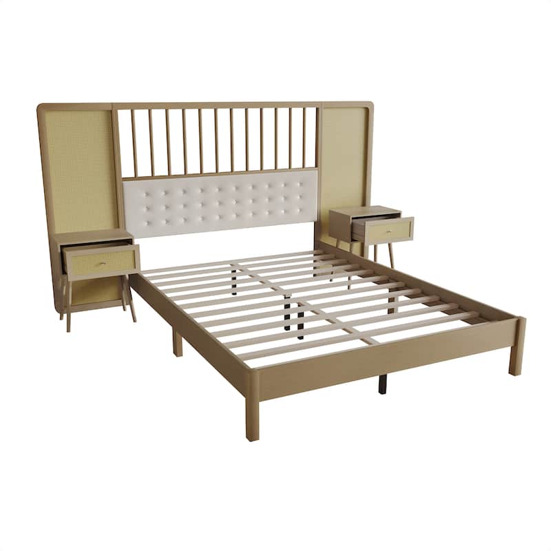 CraftPorch Sophisticated Wall Bed with 2 Nightstand