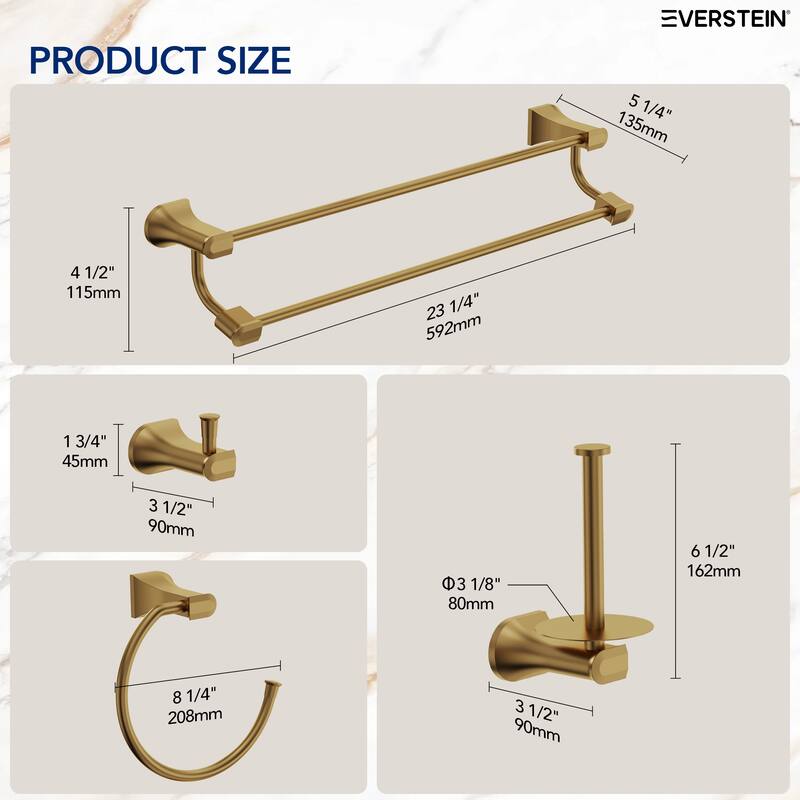 4-Piece Bathroom Hardware Set Bathroom Accessory Set