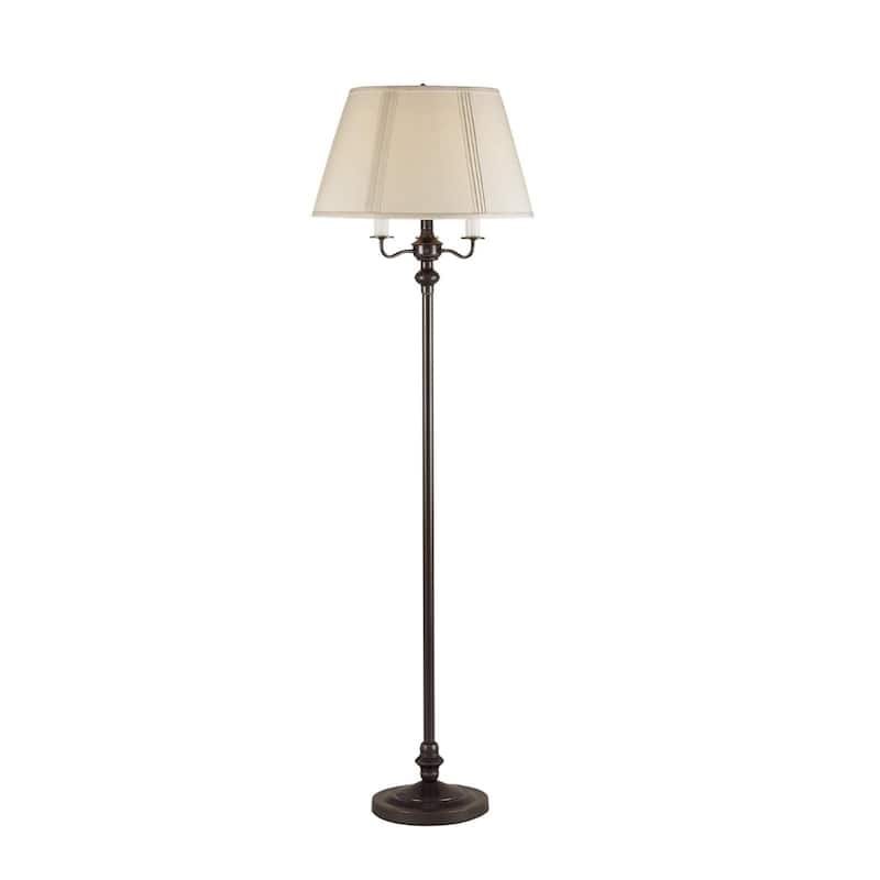 60" Four Light Traditional Shaped Floor Lamp with Square Shade