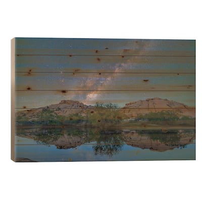 Milky Way, Barker Pond Trail, Joshua Tree National Park, California Print On Wood by Tim Fitzharris - Multi-Color