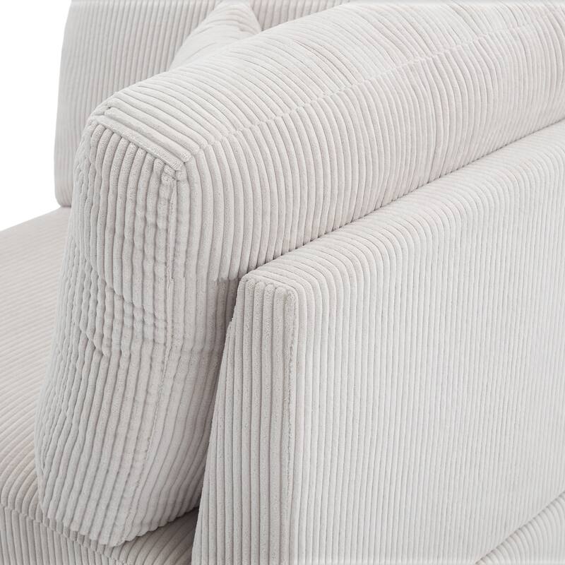 80.3" W Upholstered 3-Piece Sectional Modular Sofa