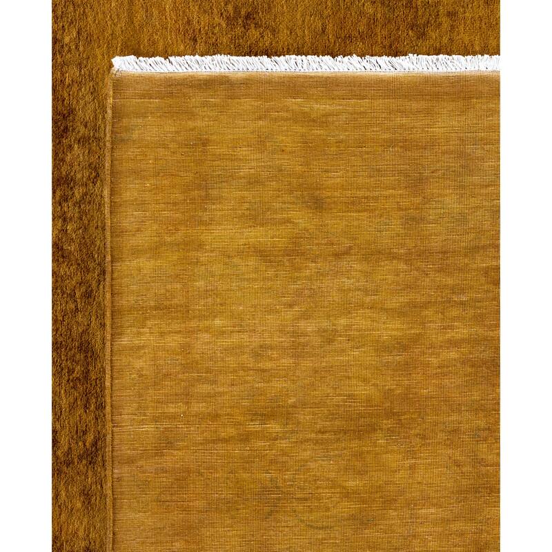 Overdyed One-of-a-Kind Hand-Knotted Area Rug - Gold - 10' 0" x 13' 8"