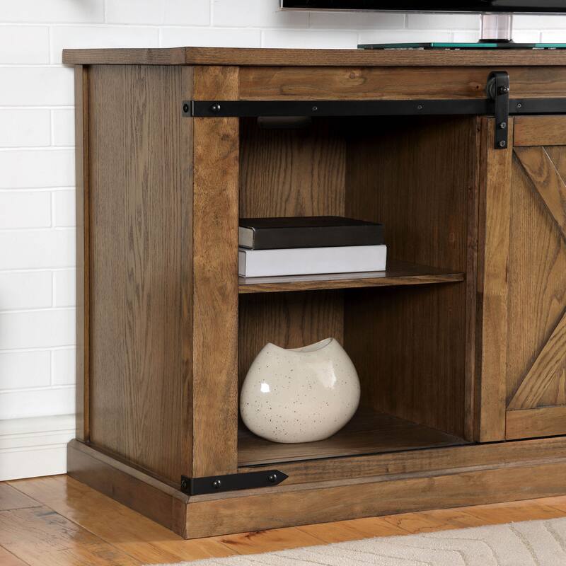 Furniture of America Cordone Farmhouse 72-inch Wood Multi-storage TV Console