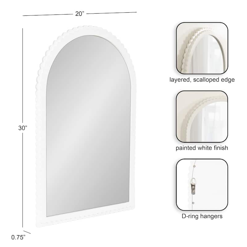 Kate and Laurel Scallia Wooden Arch Mirror