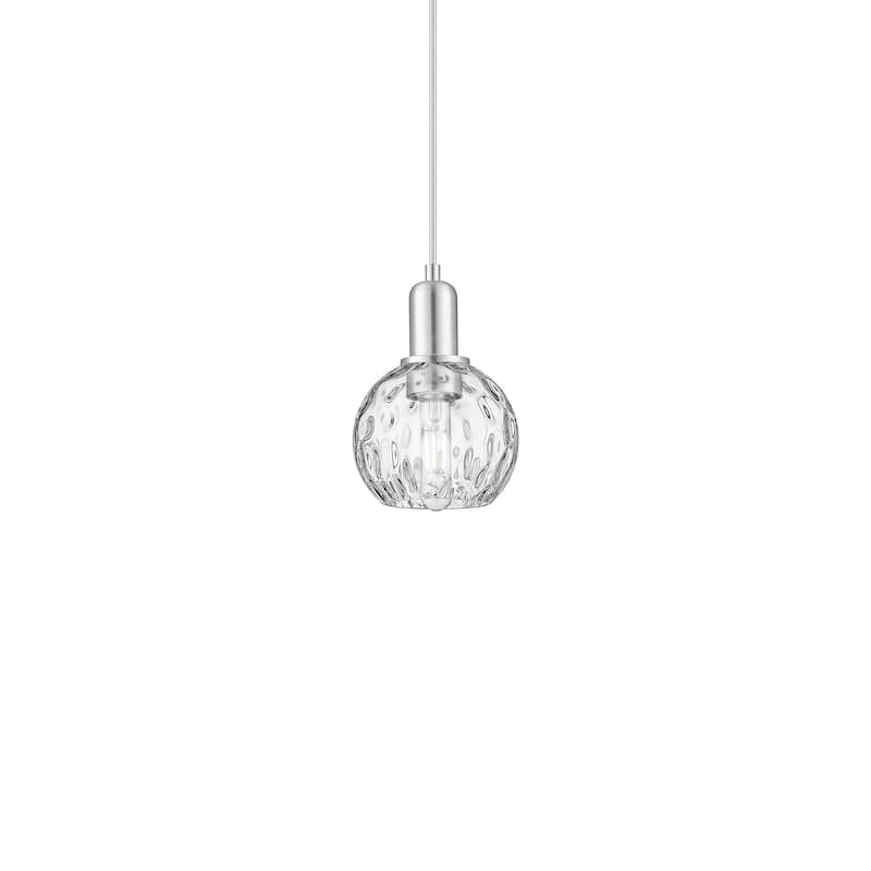 Innovations Lighting 716-1P-9-6 Athens Water Glass Pendant Athens - Brushed Satin Nickel / Clear Water Glass