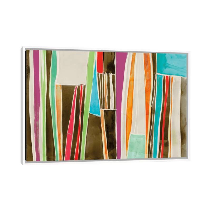 iCanvas "Striped Flat II" by Edward Selkirk Framed - White - 18x26
