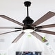 preview thumbnail 14 of 12, Cusp Barn 72 Inch Indoor/Outdoor Black Modern Large Ceiling Fan with Lights and Remote, Reversible Quiet DC Motor Ceiling Fan
