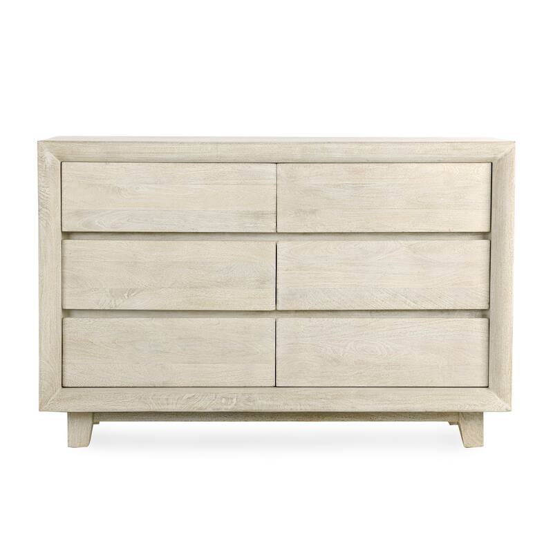 Classic Home Reece Six-Drawer Mango Wood Dresser in Sand