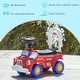 preview thumbnail 2 of 6, Toddler Ride on Toy, Baby Ride on Fire Truck with Music, Horn, Under Seat Storage, Foot to Floor Car for Kids 18-36 Months, Red