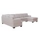 7 Seats Modern Large UpholsteredundefinedU-Shape Sectional Sofa, Extra ...
