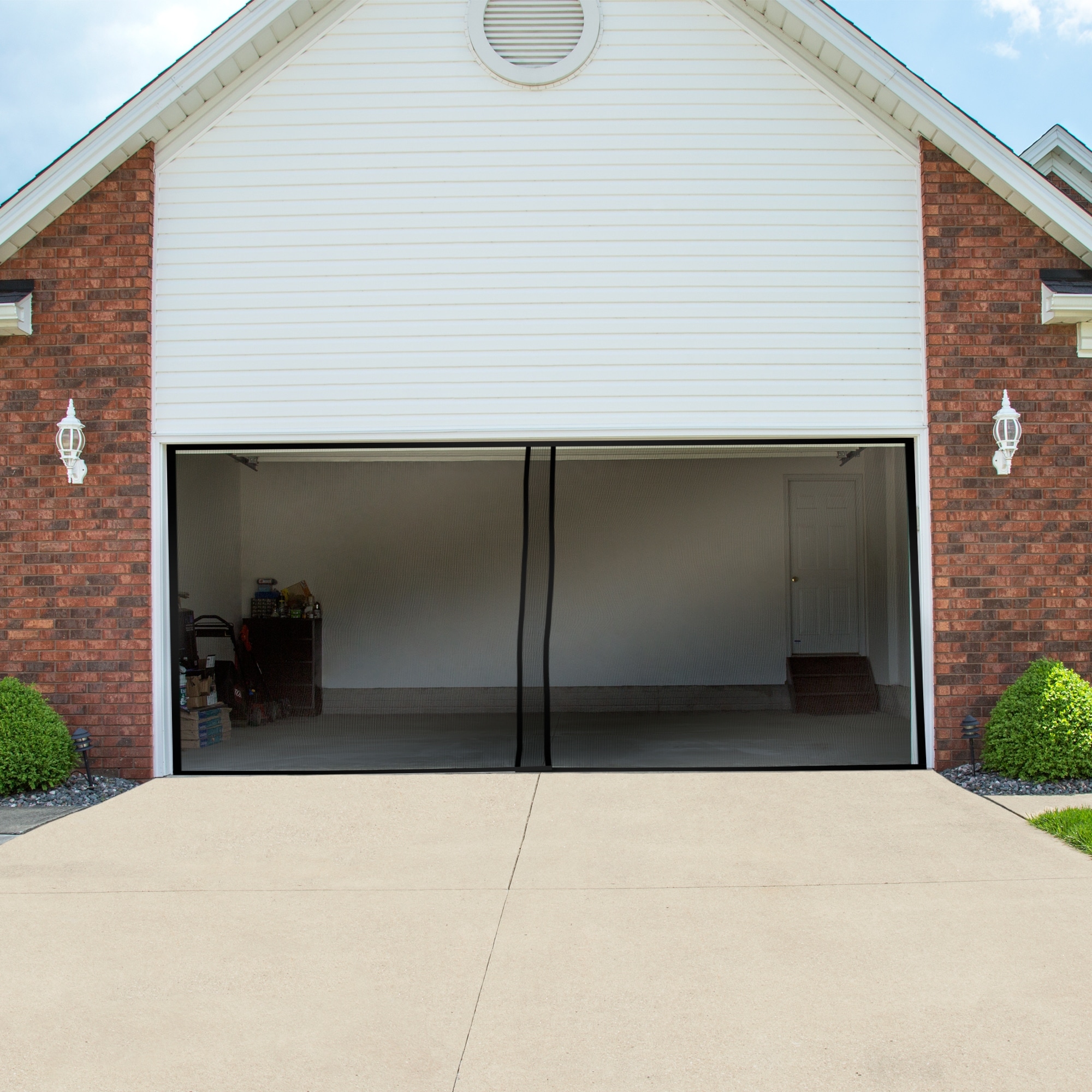 Garage Door Screen Heavy Duty Mesh Patio Porch Privacy Curtain 9x7 ft New