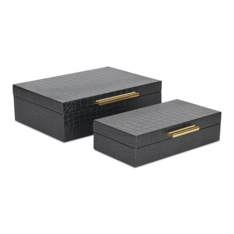 Lusan Black Vinyl Decorative Box Set