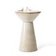 preview thumbnail 17 of 34, Glitzhome 27.5"H LED Turquoise Two Birds Embossed Ceramic Fountain