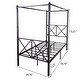 preview thumbnail 5 of 3, Vintage Twin Metal Platform Bed with Headboard - No Box Spring Needed