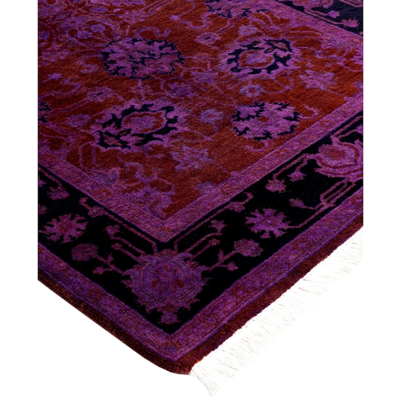 Overdyed One-of-a-Kind Hand-Knotted Area Rug - Red - 2' 9" x 4' 4"