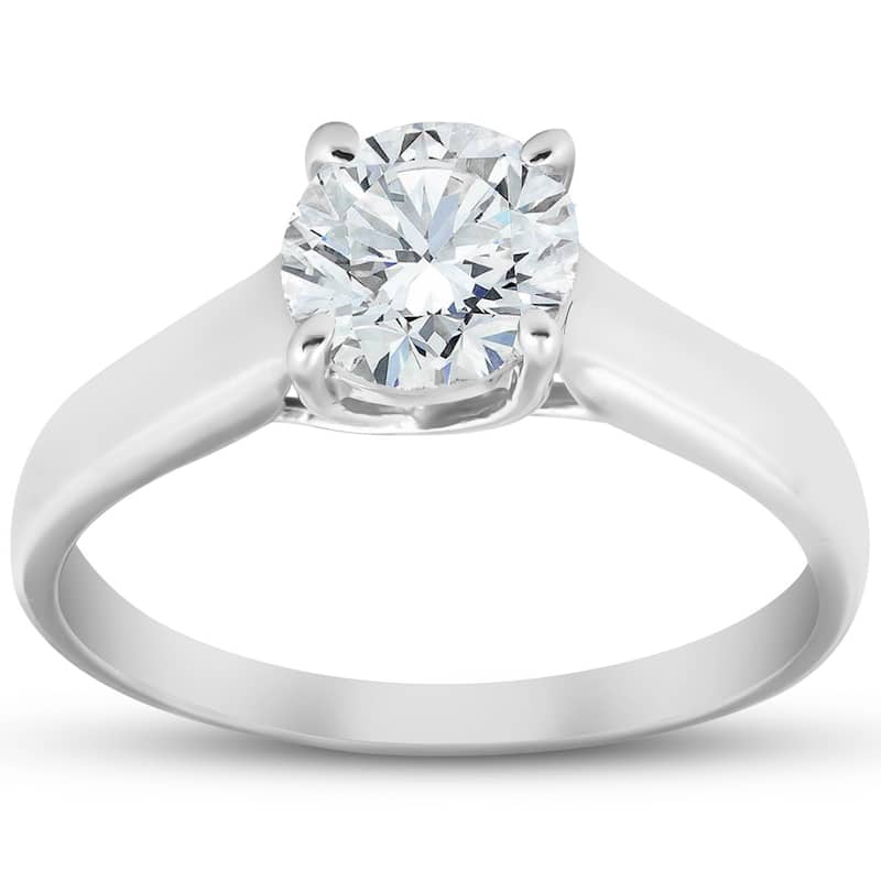 Solitaire Diamond Engagement Ring 1 Carat White Gold
