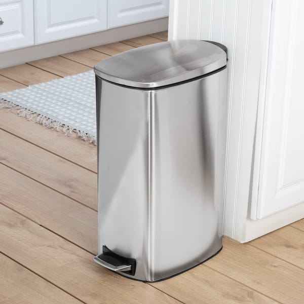 HoneyCanDo Tall Slim 40Liter Stainless Steel Step Trash Can Bed Bath & Beyond 35627076