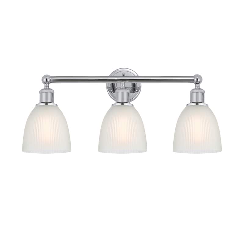 Innovations Lighting Castile - 3 Light 24" Bath Vanity Light - Polished Chrome/White