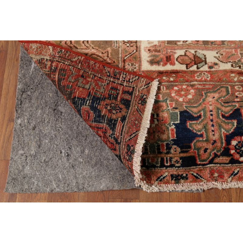 Traditional Heriz Persian Vintage Area Rug Hand-Knotted Wool Carpet - 9'9"x 12'10"