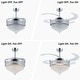 preview thumbnail 39 of 62, 48-Inch Crystal Fandelier with 4 Retractable Blades, Dimmable LED, App and Remote Control - 48 Inches