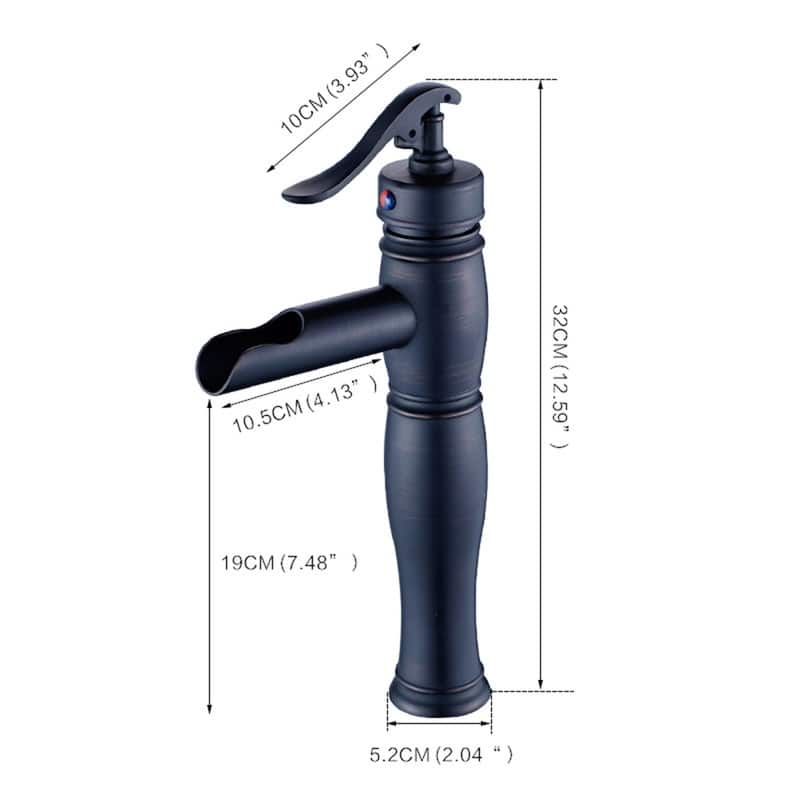 Oil Rubbed Bronze Bathroom Faucet Waterfall Vessel Sink Faucet