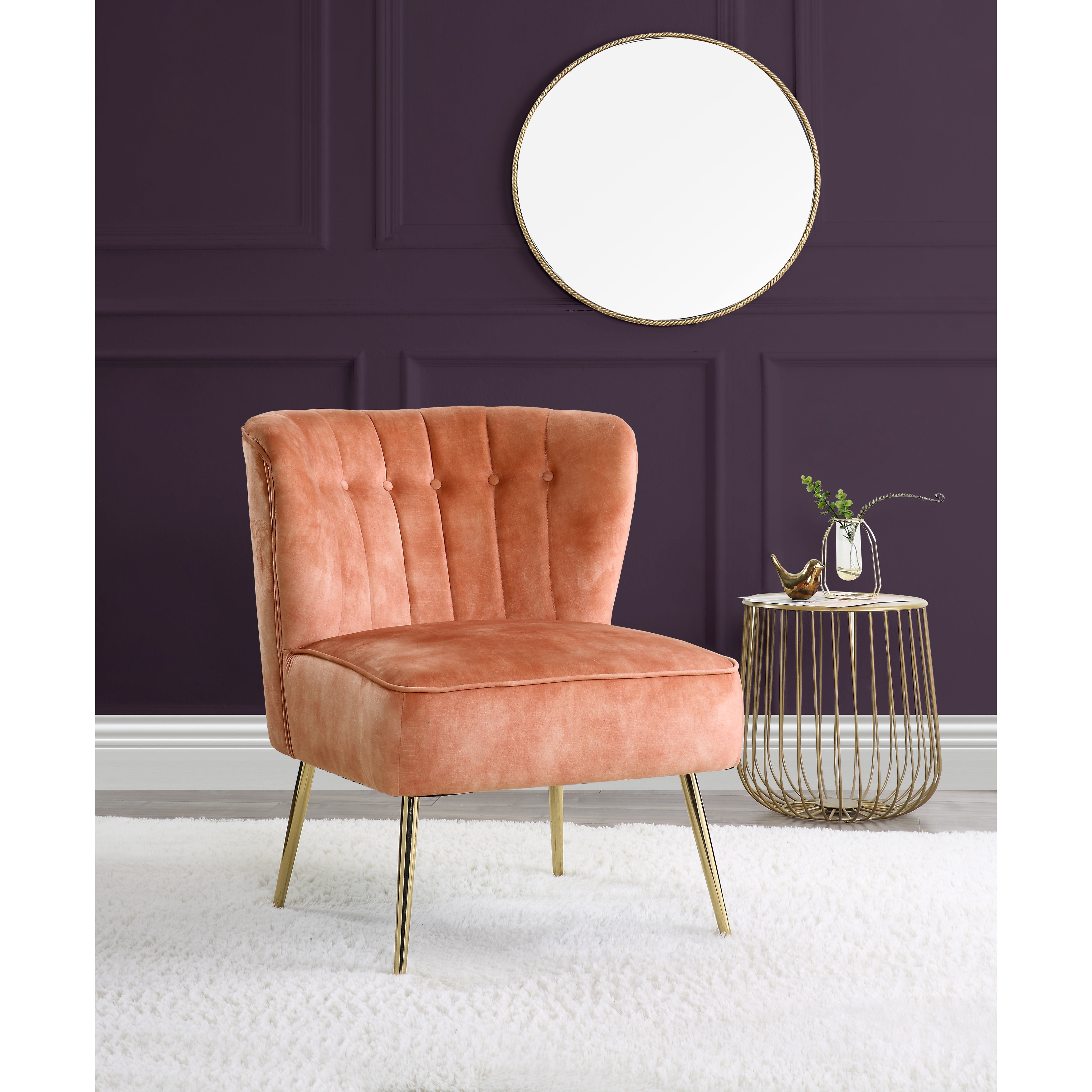 B&m velvet best sale shell chair