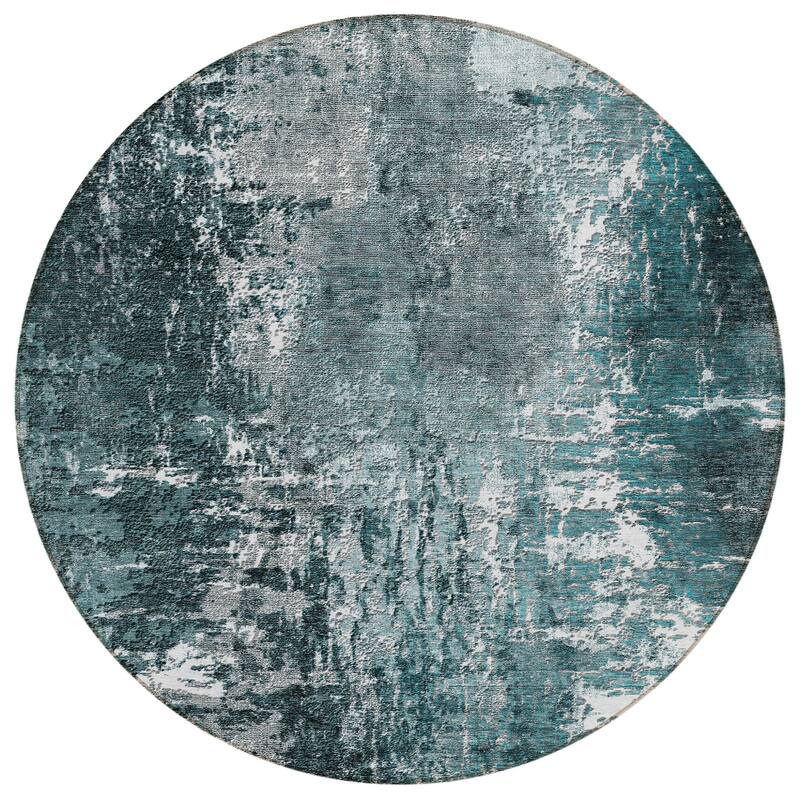 HomeRoots Abstract Transitional Rectangle Outdoor Rug