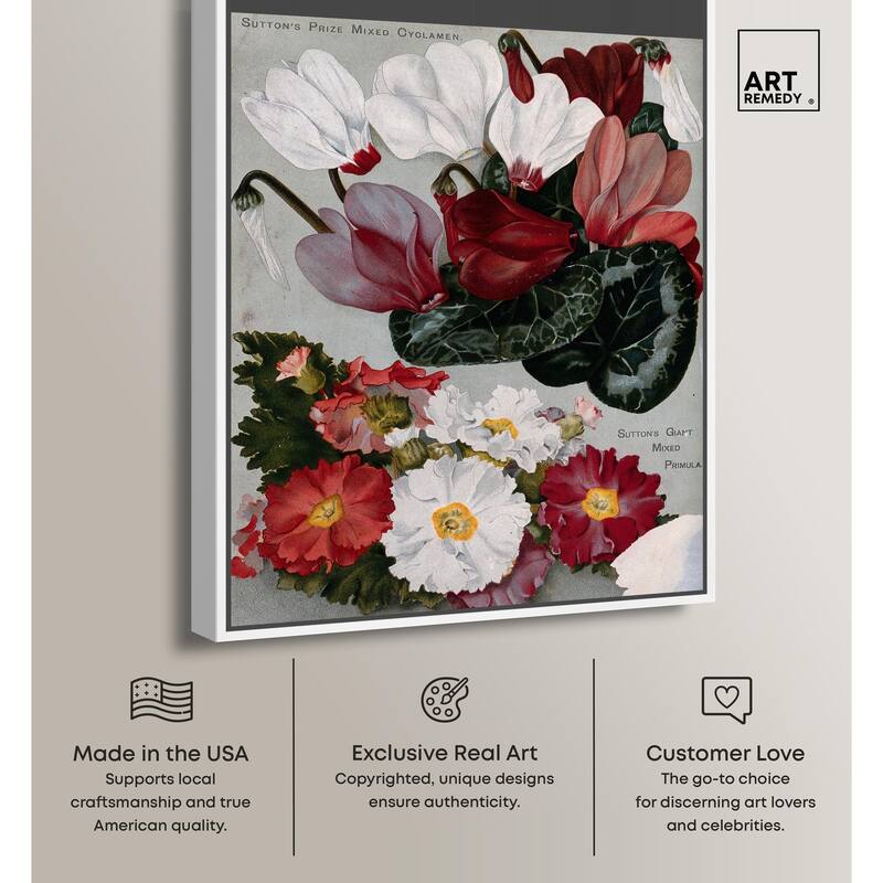 Cyclamens Canvas by Art Remedy
