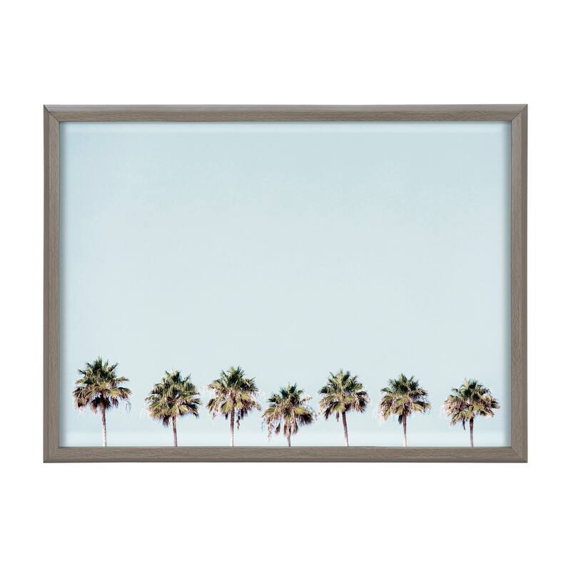 Kate and Laurel Blake Palms Printed Glass by Simon Te of Tai Prints - 18x24